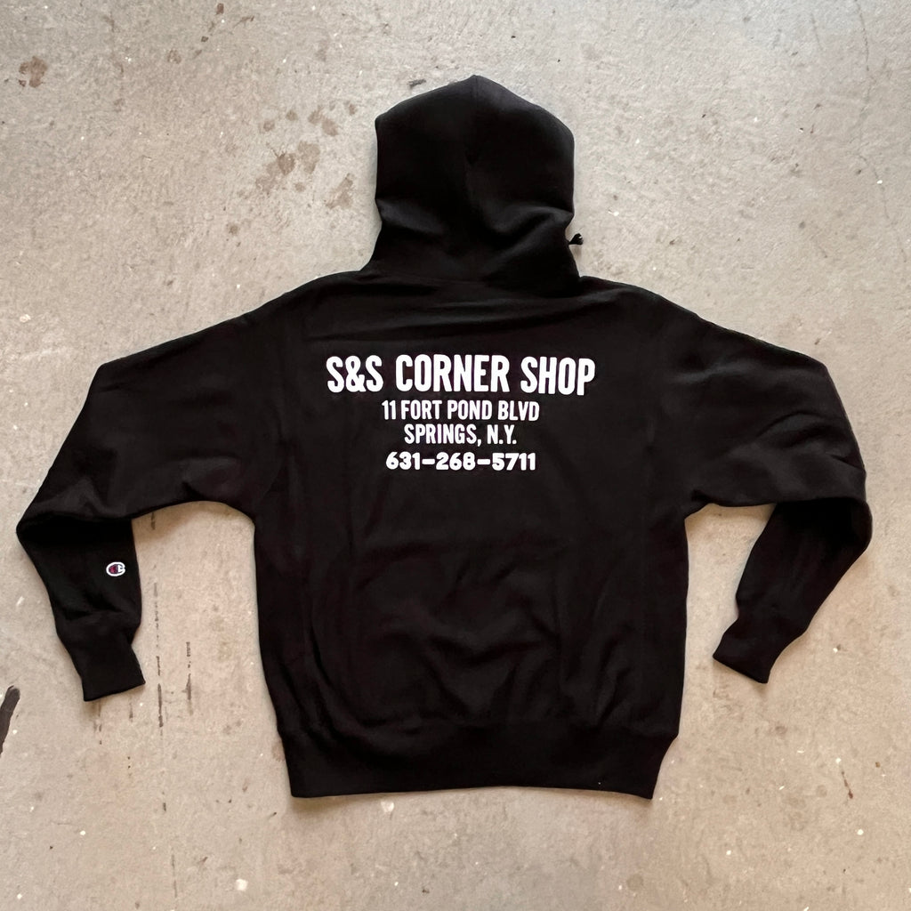 S&S Corner Shop Hooded Sweatshirt - Black