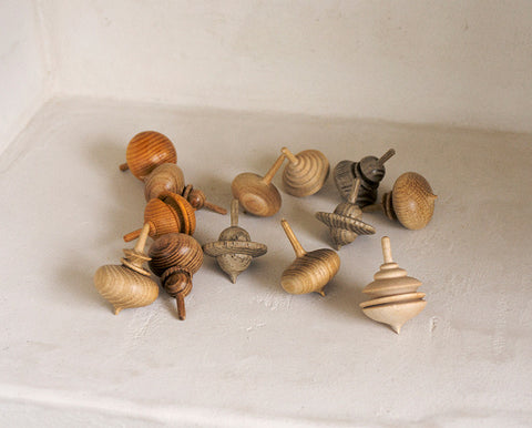 Wood Spinning Tops