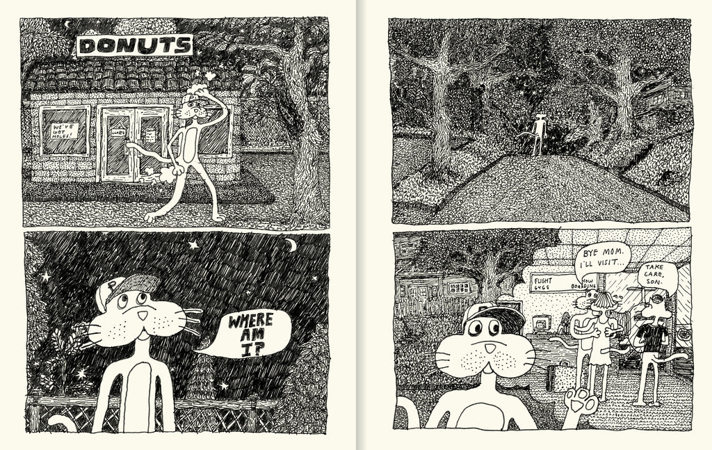 black and white illustration