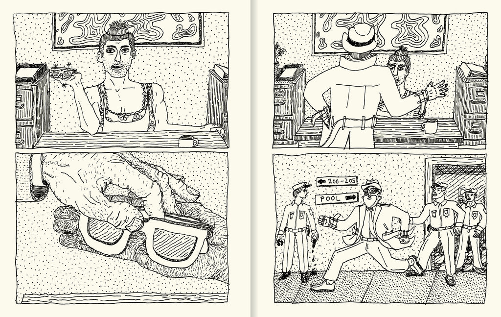 example of book showing black and white illustration