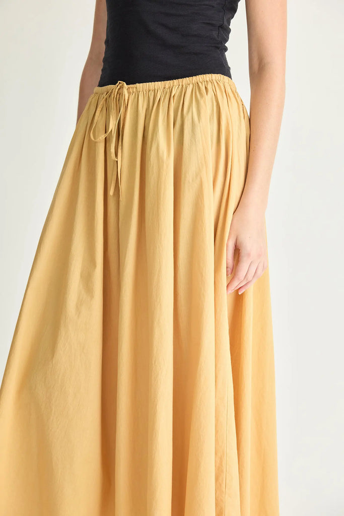 Apiece Apart Hanne Tie Maxi Skirt in Sun Butter