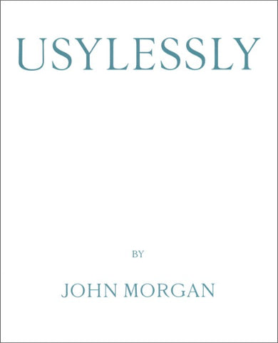 White image with teal text