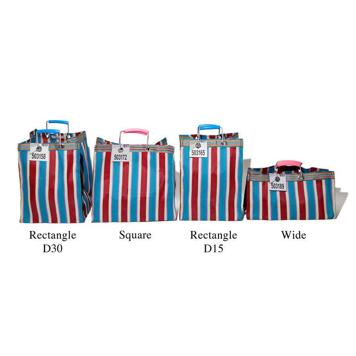 RECYCLED PLASTIC STRIPE BAG - Square
