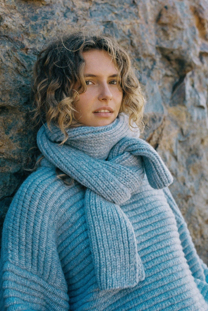 CeCe Knitted Alpaca Scarf