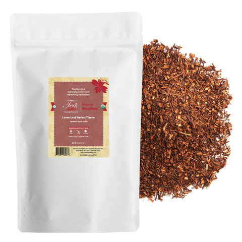 Organic Rooibos, Bulk Loose Leaf Herbal Tea, 1 lb.