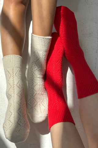 Cashmere Pointelle Socks (wholesale)