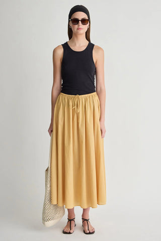 Apiece Apart Hanne Tie Maxi Skirt in Sun Butter