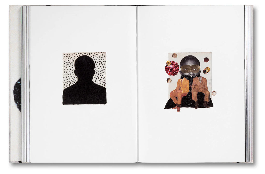 Open book showing two illustrations on a white background