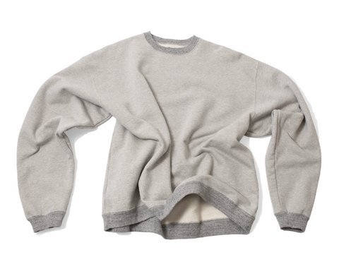 Dopple & Scent French Terry Crewneck Sweatshirt in Grey