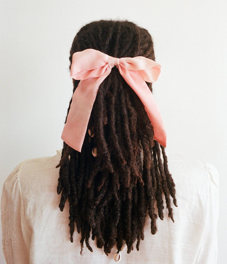 Large Pink Silk  Hair Bow | Plant Dyed | Sustainably Made