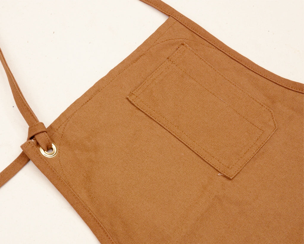 Canvas Strap Apron - Camel