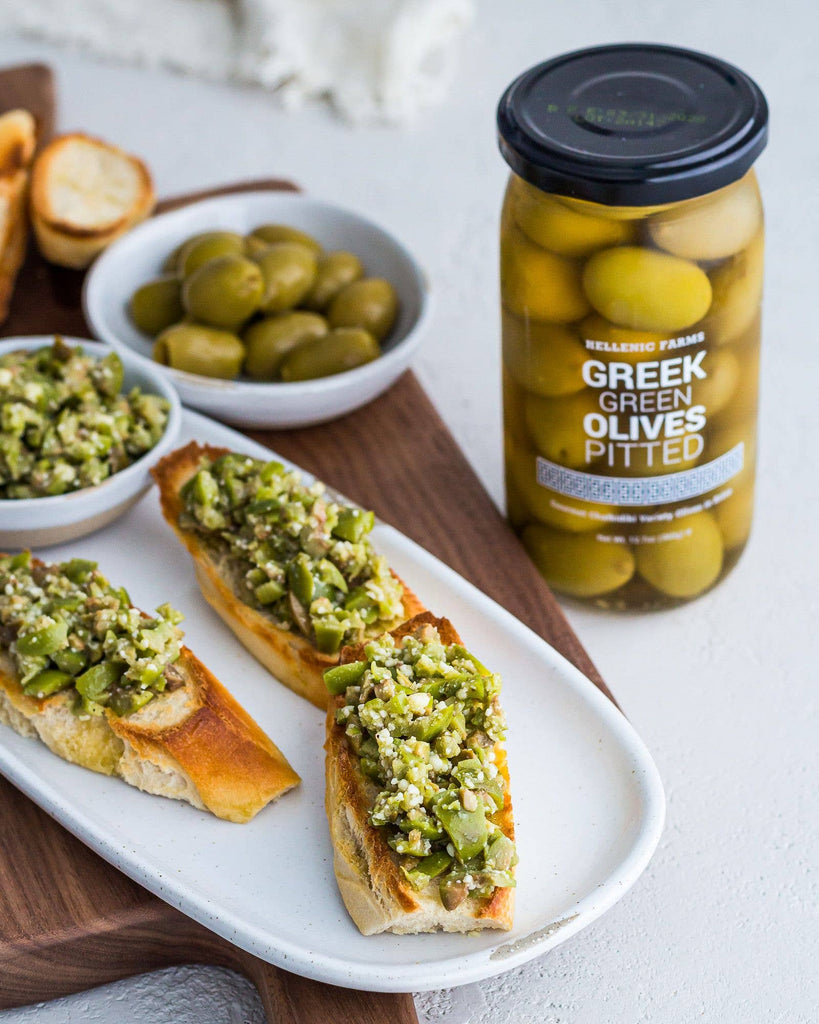 Hellenic Farms Greek Green Pitted Olives