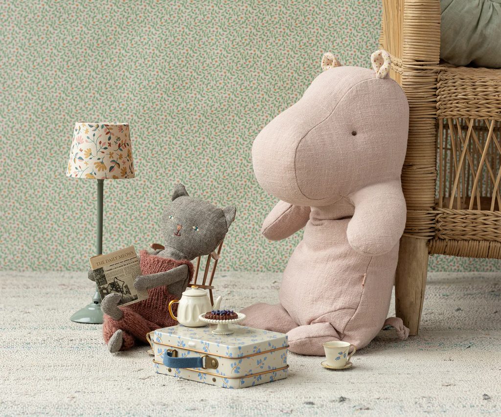 Medium Plush Hippo - Light Pink