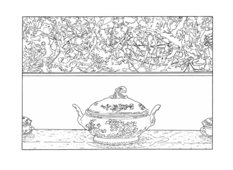 Louise Lawler Pollock and Tureen (traced), 1984/2013