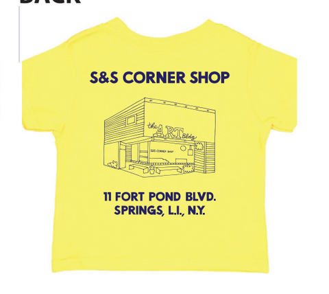 Kid's Corner Shop Building T-Shirt - Yellow