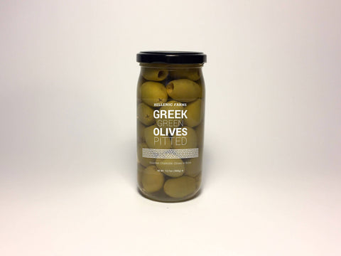 Hellenic Farms Greek Green Pitted Olives